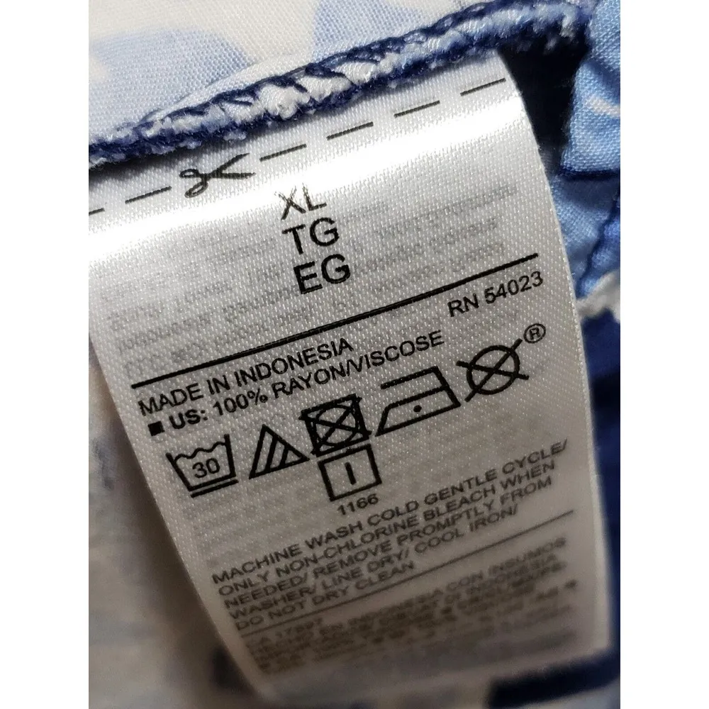 Old Navy Women's Blue Floral Wrap V-Neck Long Sleeve Knee Length Dress Size XL - Image 9