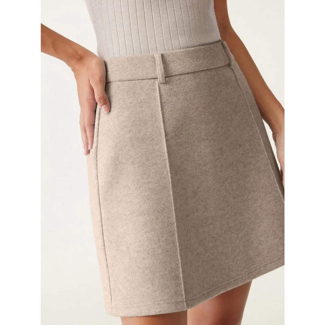 OGL Move CashSoft High Waisted A Line Mini Skirt Heather Oatmeal L NWT Tan Size L - Image 2