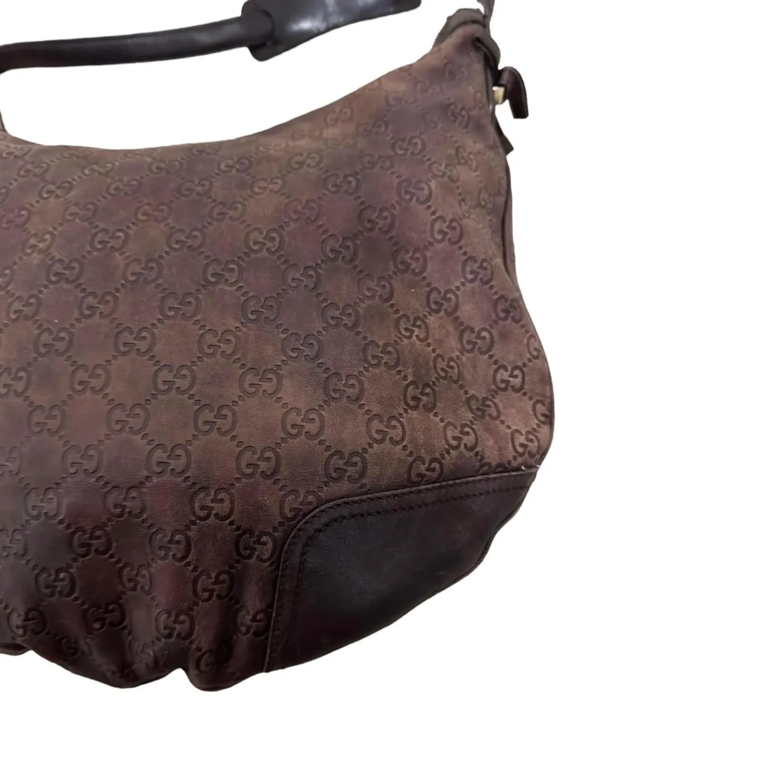 Authentic GUCCI‎ Guccissima Large Leather Princy Hobo Shoulder Bag Brown 162882 - Image 2