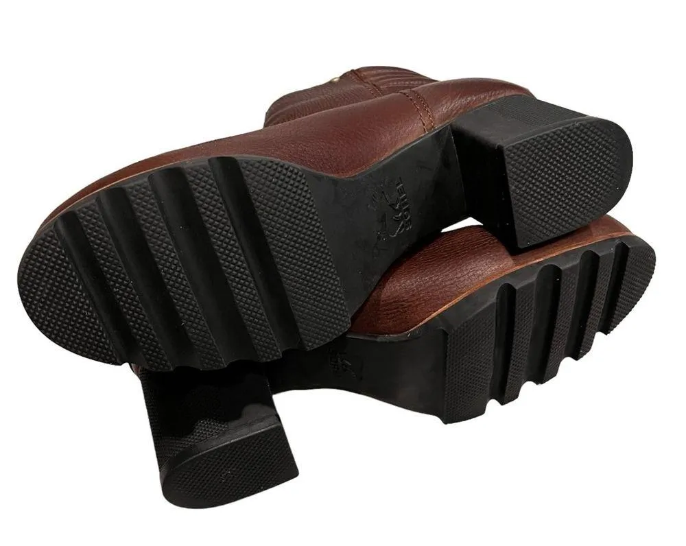 Women’s Sorel Brown Leather Danica Heeled Waterproof Booties Boots size 9.5 - Image 10