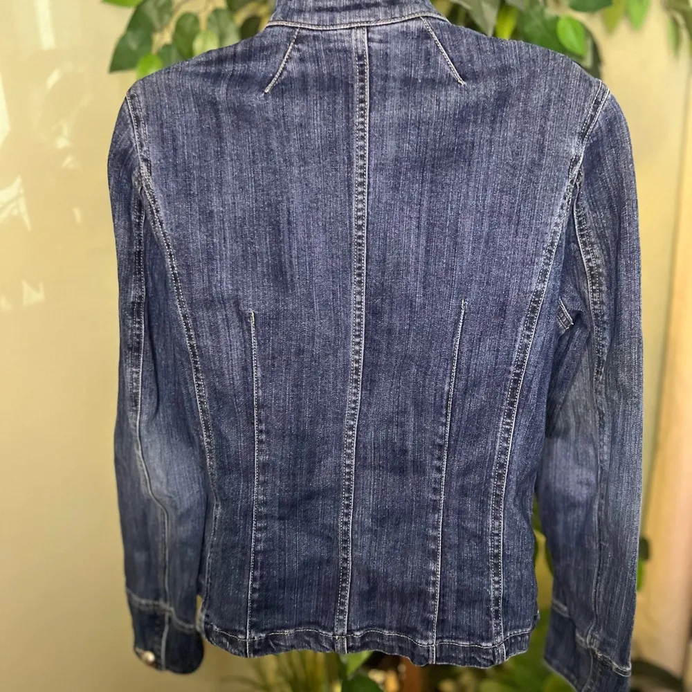 Sigrid Olsen  Denim Jacket with Buttons Size 4 - Image 6