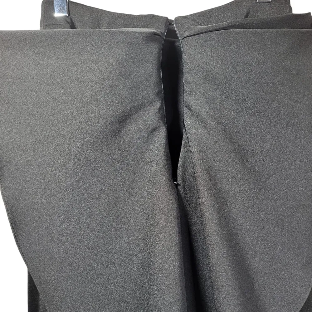 Lucci Lu Style 8261 Ruffled Tulle Maxi Skirt with Bustle Train in Black - Image 11