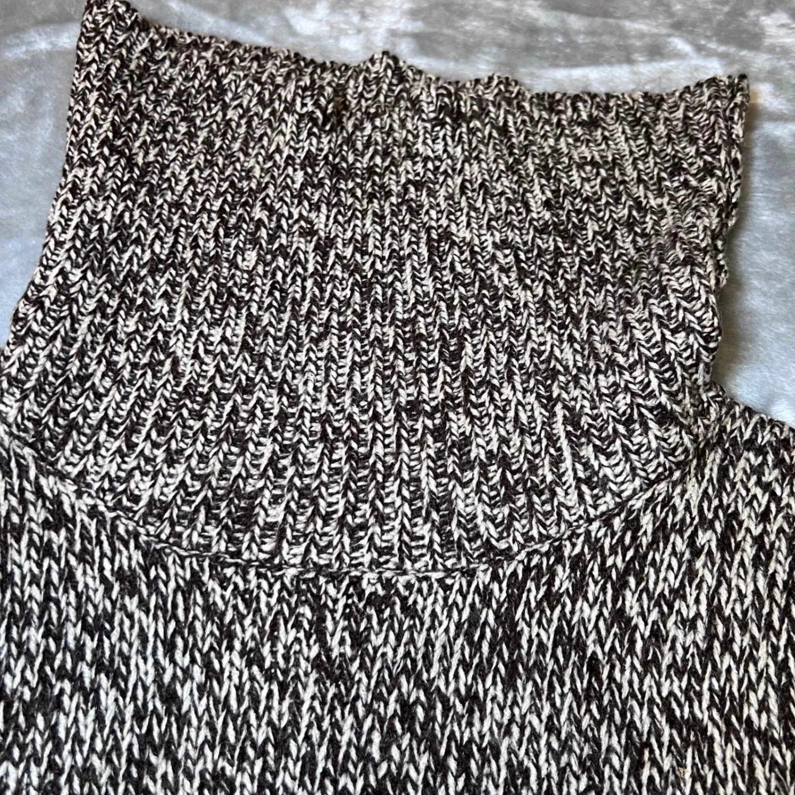 Cato Knit Sweater Dress Womens Large Short Sleeve Cowl Neck Speckled Chic Casual - Image 8