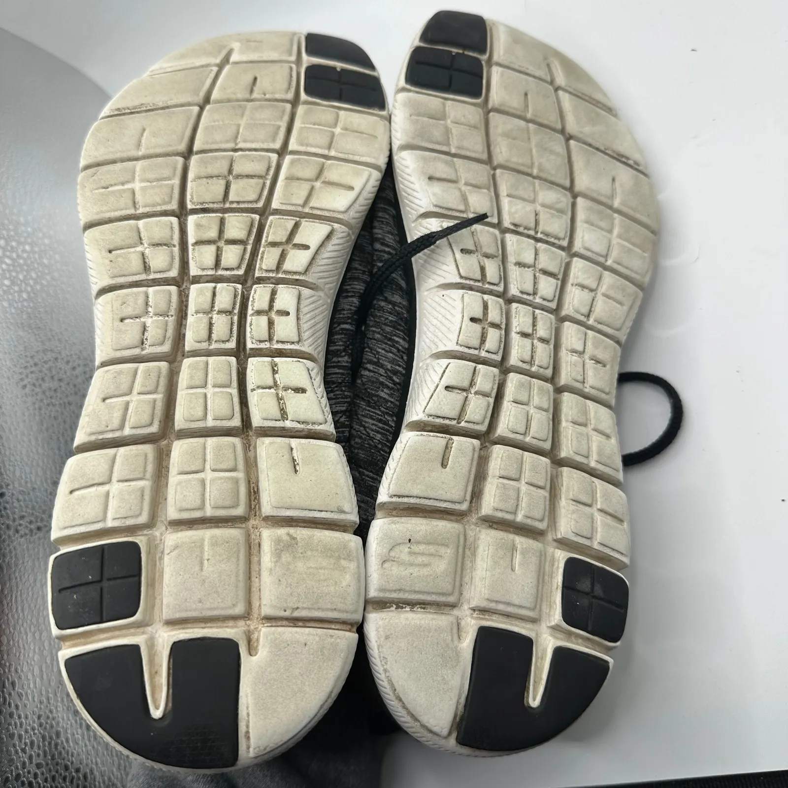 Skechers Flex Appeal Dual Lite Women's Athletic Shoes Black Gray Knit Size 8.5 - Image 5