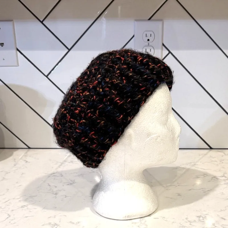 Chunky Crochet Cloche Crochet hat Beanie Winter Garbo Cloche hat marled - Image 4