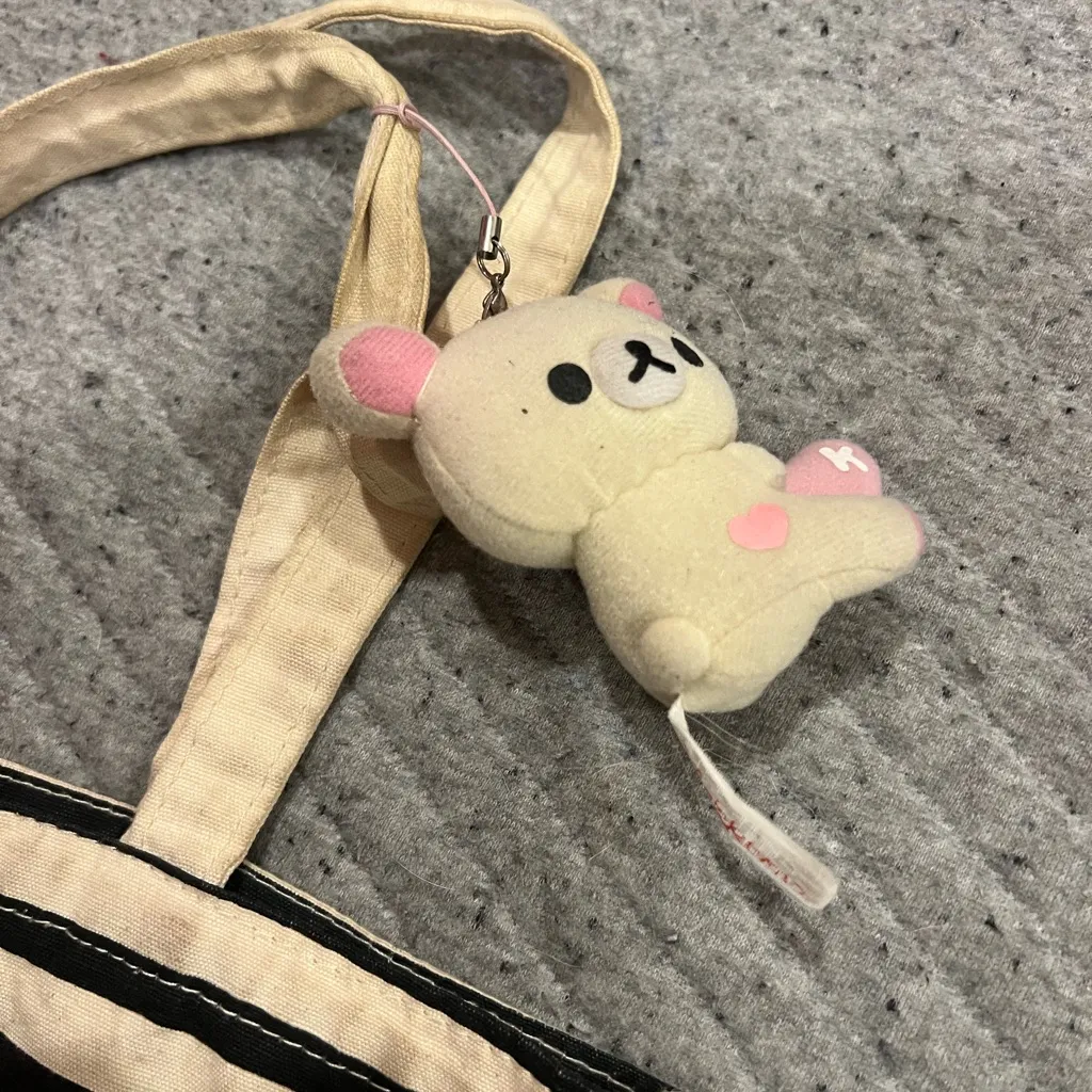 Striped Tote Bag with Black and Cream Design - Image 3