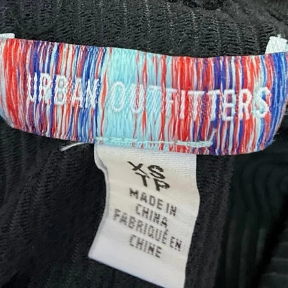 Urban Outfitters Black Sleeveless Rib Knitted Cami Camisole Mini Tank Dress XS - Image 4