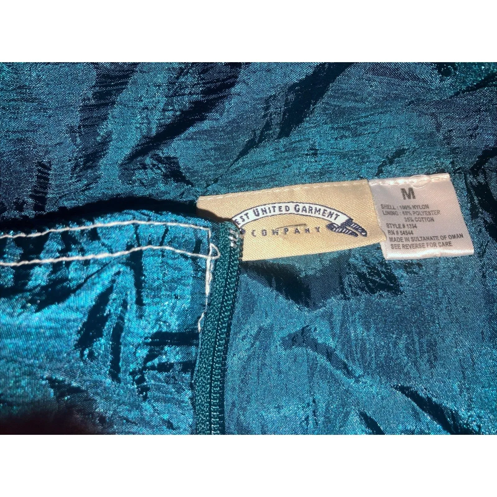 Best United Garment Company Vtg Women's Blue Green Wind Resistance Track Suit M Size M - Image 3