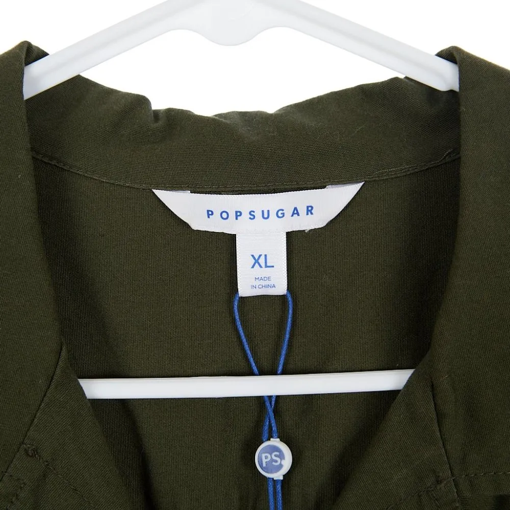 PopSugar Button Front Romper Green XL NWT - Image 7