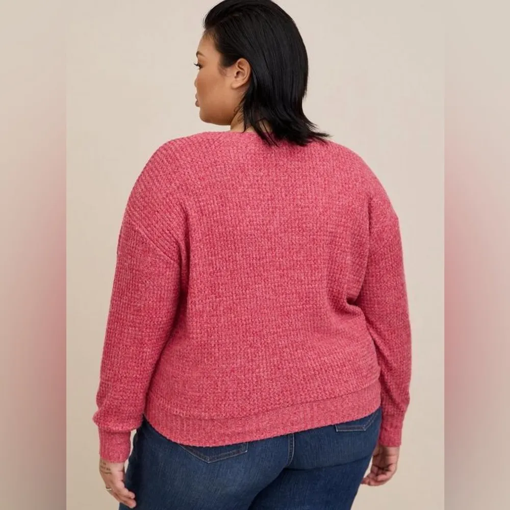 Torrid Brushed Waffle Surplice Red Drop Shoulder Top - size 1 - Image 8