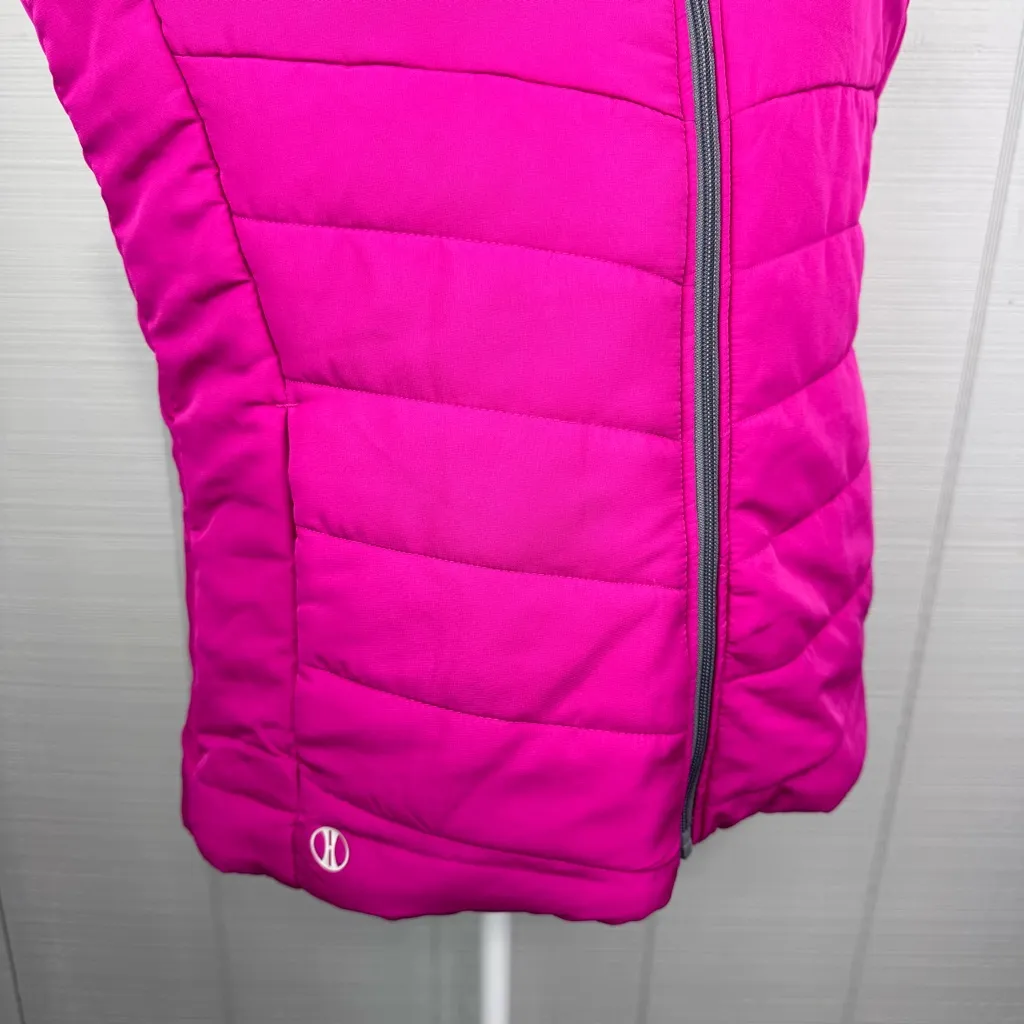 Holloway Ladies Hot Pink Puffer Quilted Vest Jacket Zip Up Insulated Layering - Image 2