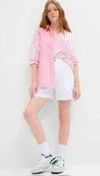 5" High Rise Pleated Linen Shorts with Washwell - Image 4