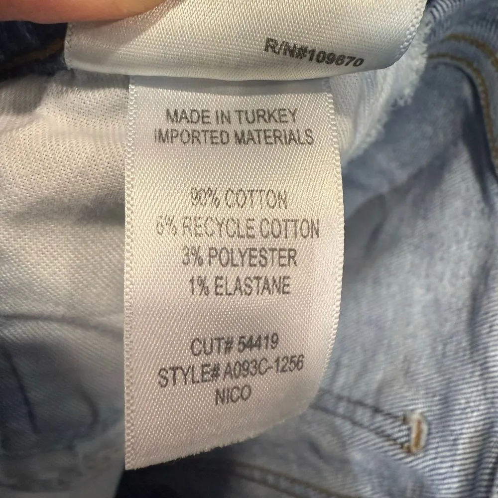 AGOLDE Blue Distressed Nico High Rise Jeans Sz 26 - Image 8