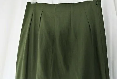 Womens Size XS Green 100% Cotton Skirt with Faux Button Detail & Fringes Blue Border Modest Hebrew Customs - Image 5