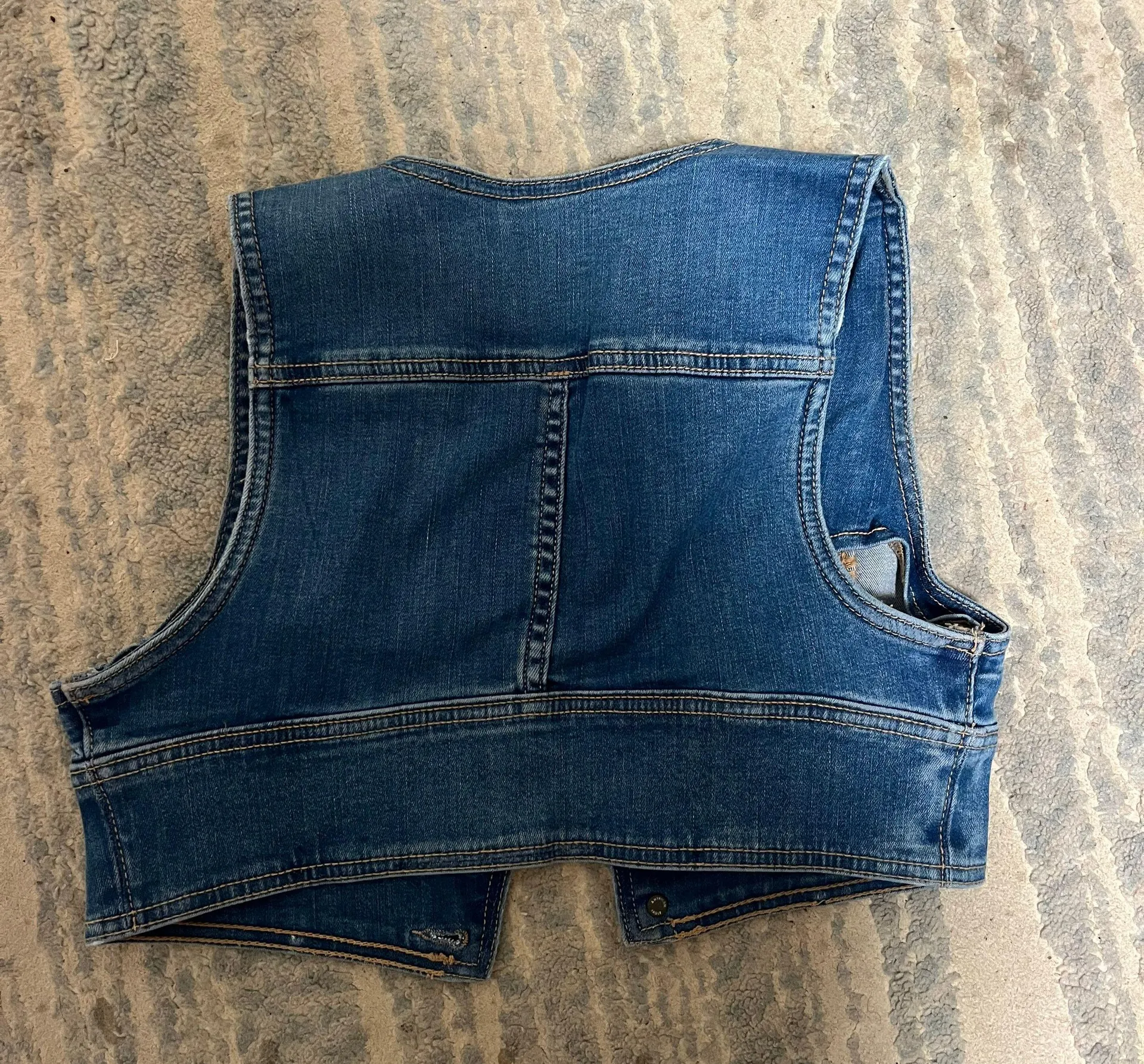denim vest bra top - Image 3