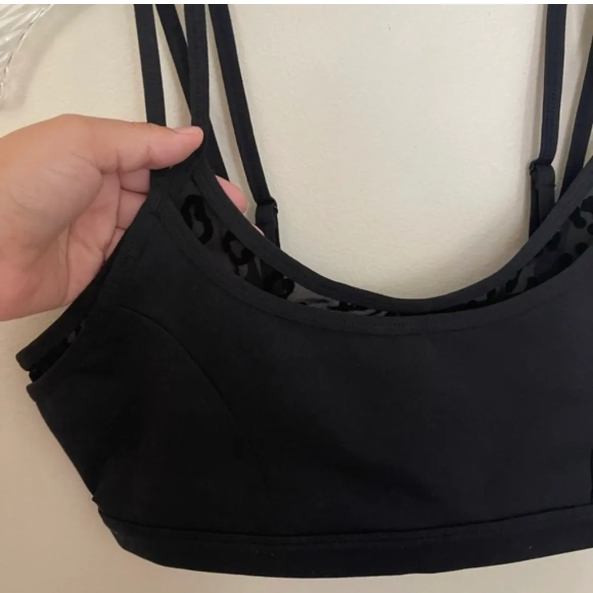 Good American Sports Bra 3XL NWT Activewear Corset Mesh Leopard Athletic Athleisure - Image 6