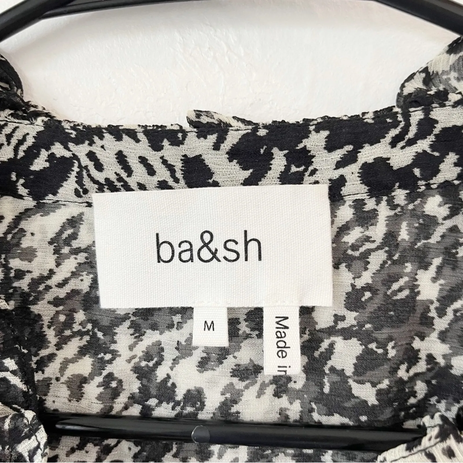 Ba&sh Elia Ruffle Button Down Blouse Sz M - Image 4