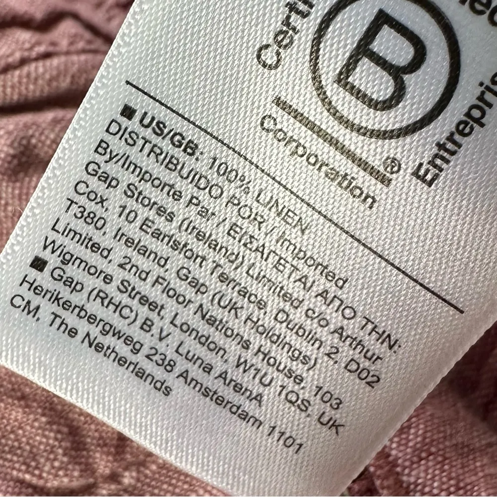 Athleta Cabo Linen Wide Leg Drawstring Pant Tawny Rose / Orchid Pink Sz 0 - Image 10