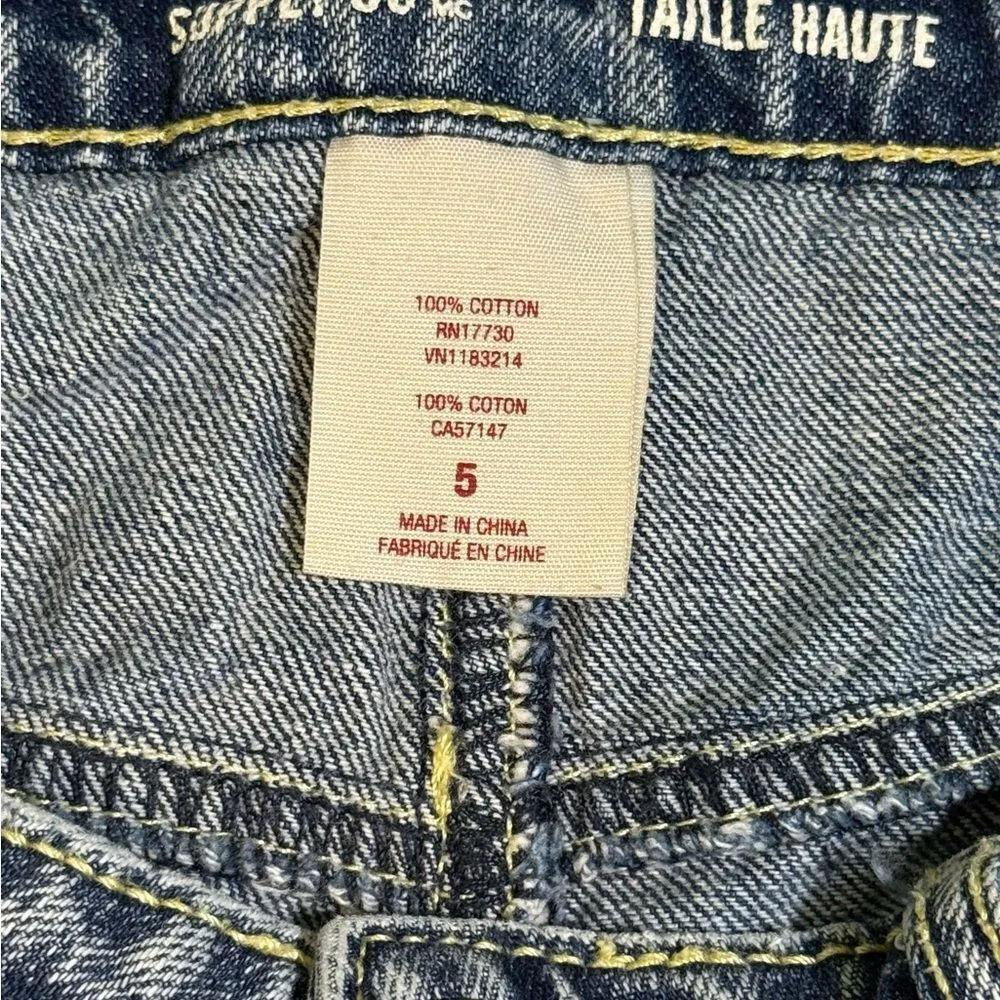 Mossimo Supply Co. Blue Distressed Jean Shorts - Image 3