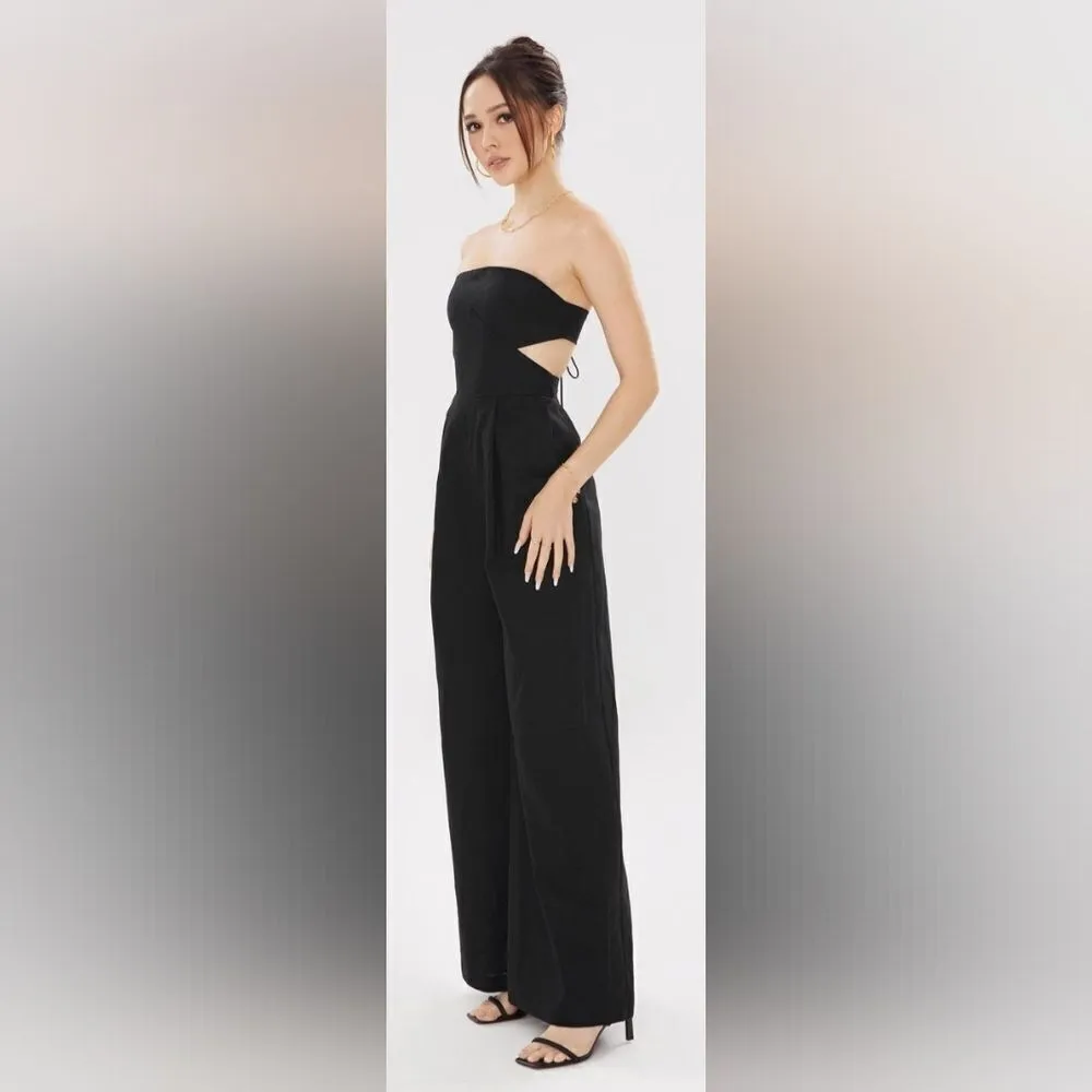 NWT Avve Black Strapless Cutout Jumpsuit (S) - Image 3