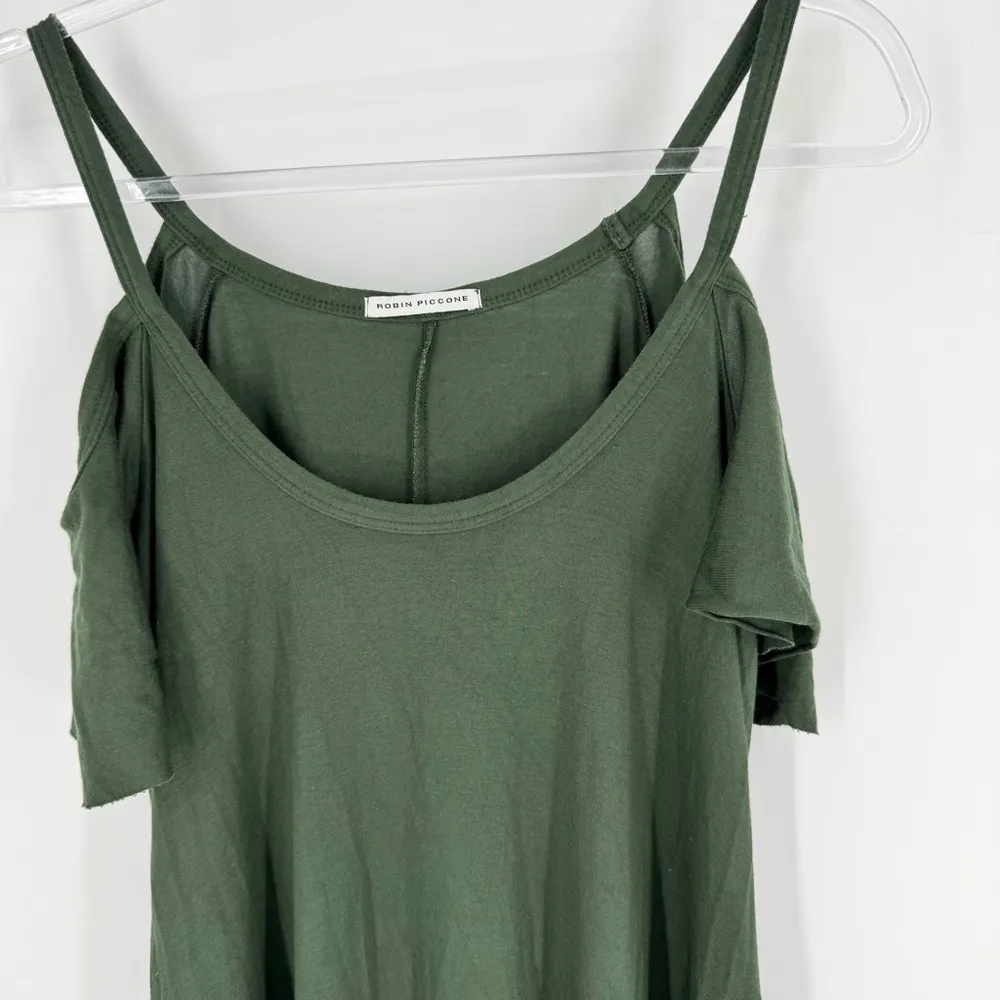 Robin Piccone  Cold Shoulder Mini Dress with Pockets Green Size Small - Image 2
