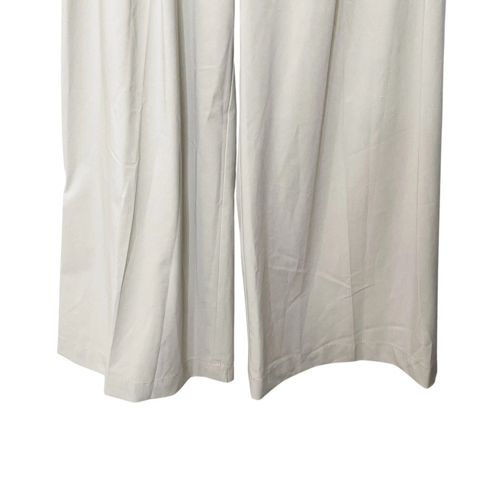 ZARA High Rise Wide Leg Trousers Neutral Pleated Women’s Size Small - Image 3