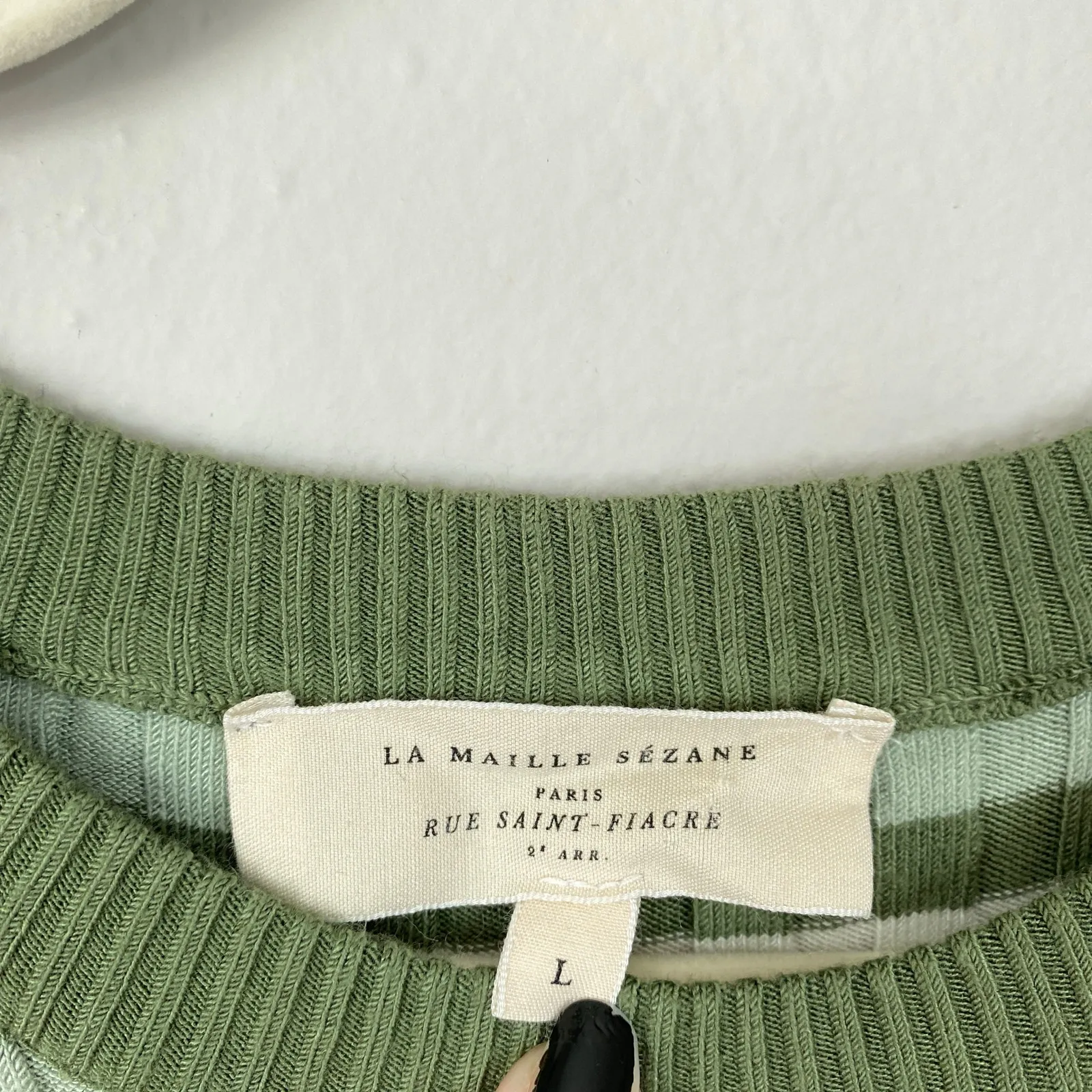 SEZANE Domitille Dress Multicolor Knit Sweater Dress Midi Size Large Bodycon - Image 5