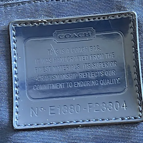 COACH Crossbody Signature Foldover - Khaki/Navy F23304 Jacquard Tote - Image 10