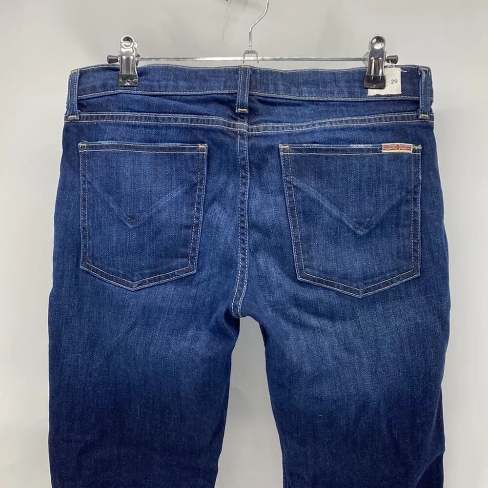 Hudson crop muse skinny with 5” cuff dark wash low rise size 29 western casual - Image 6