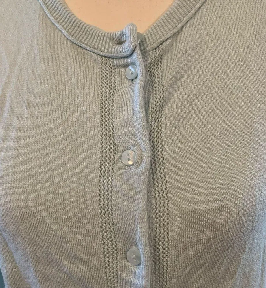 Ellen Tracy | Light green Button-Up Cardigan size medium - Image 8