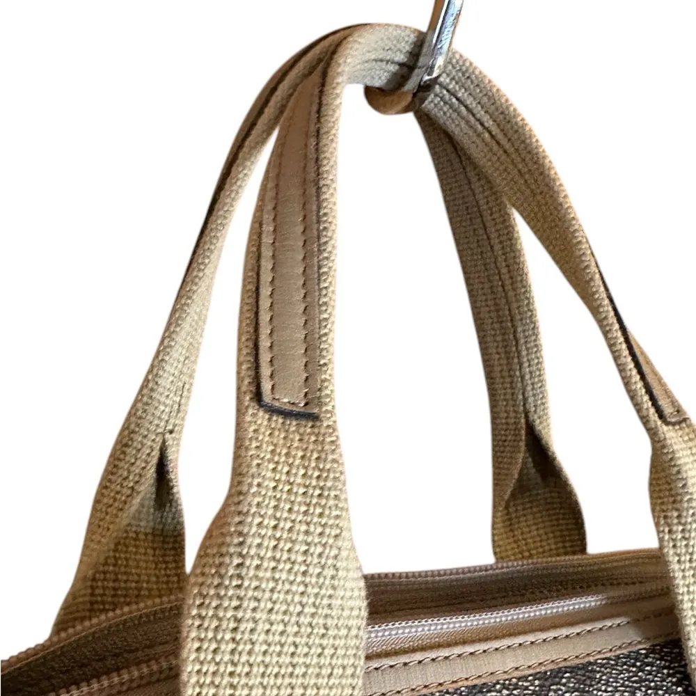 Yves Saint Laurent Brown & Tan Duffel Bag Elegant Giraffe Print Design with COA - Image 3