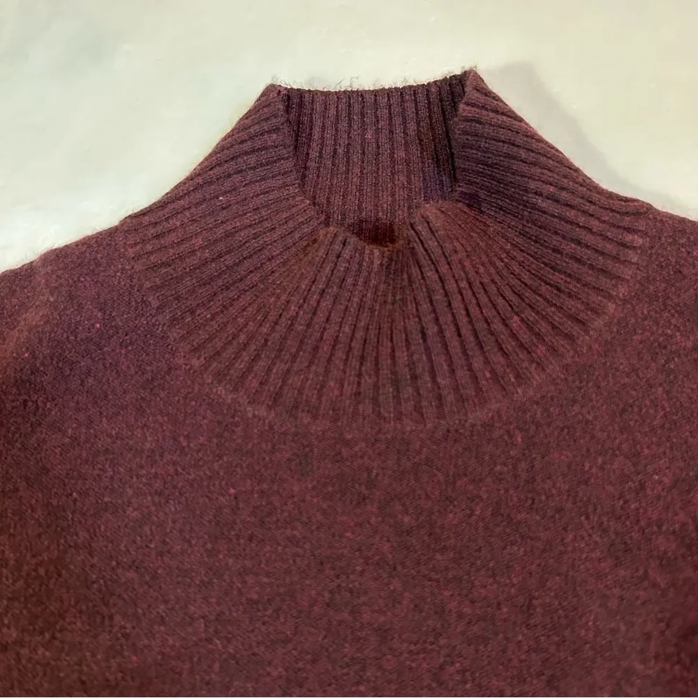 Calvin Klein Jeans Turtleneck Acrylic Blend Sweater Burgundy Size XL - Image 9
