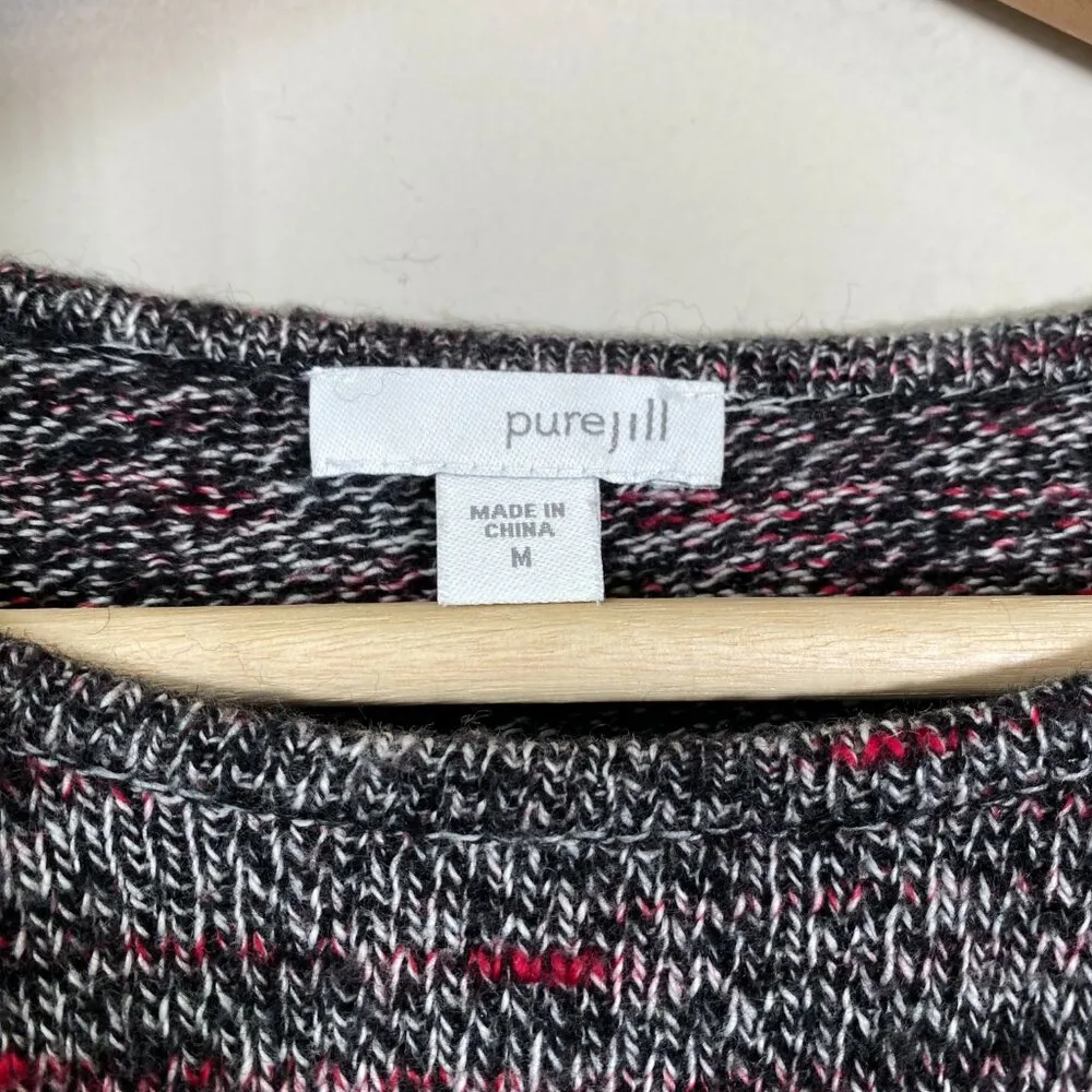 Pure Jill J.Jill Asymmetrical Cashmere Wool Pullover Knit Sweater Women's Medium - Image 7