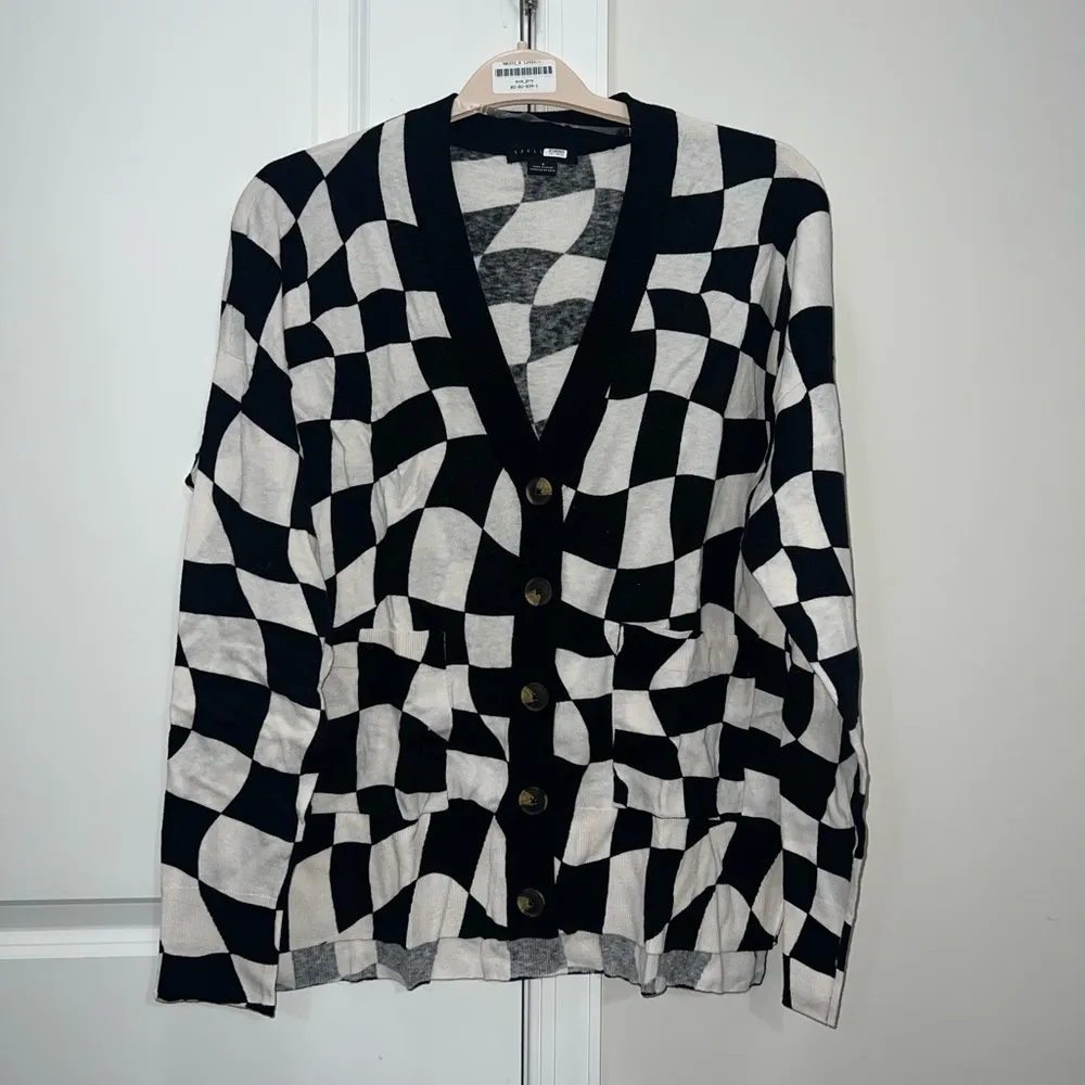 Sanctuary Black & White Cityscape Cardigan Sweater Size Small $119 - Image 2