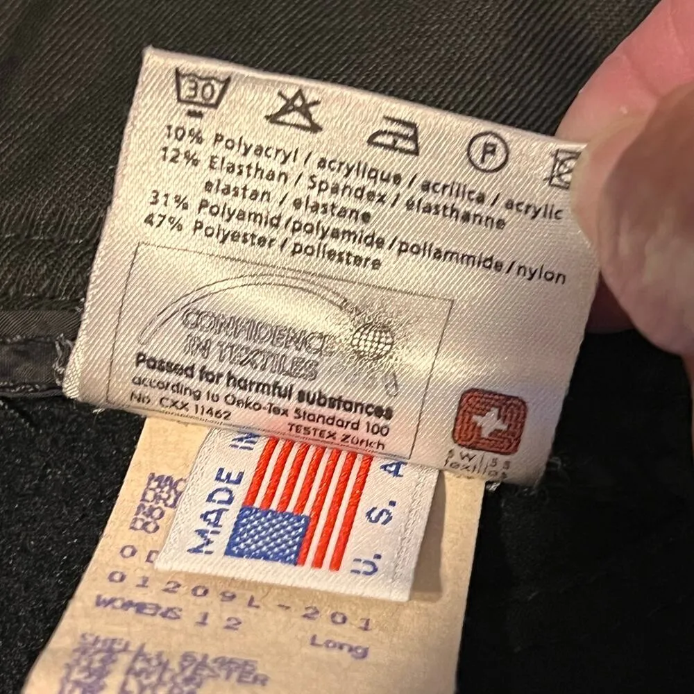 L.L. Bean Schoeller Women's Vintage Black Stirrup Ski Pants. Size 12 Long - Image 6