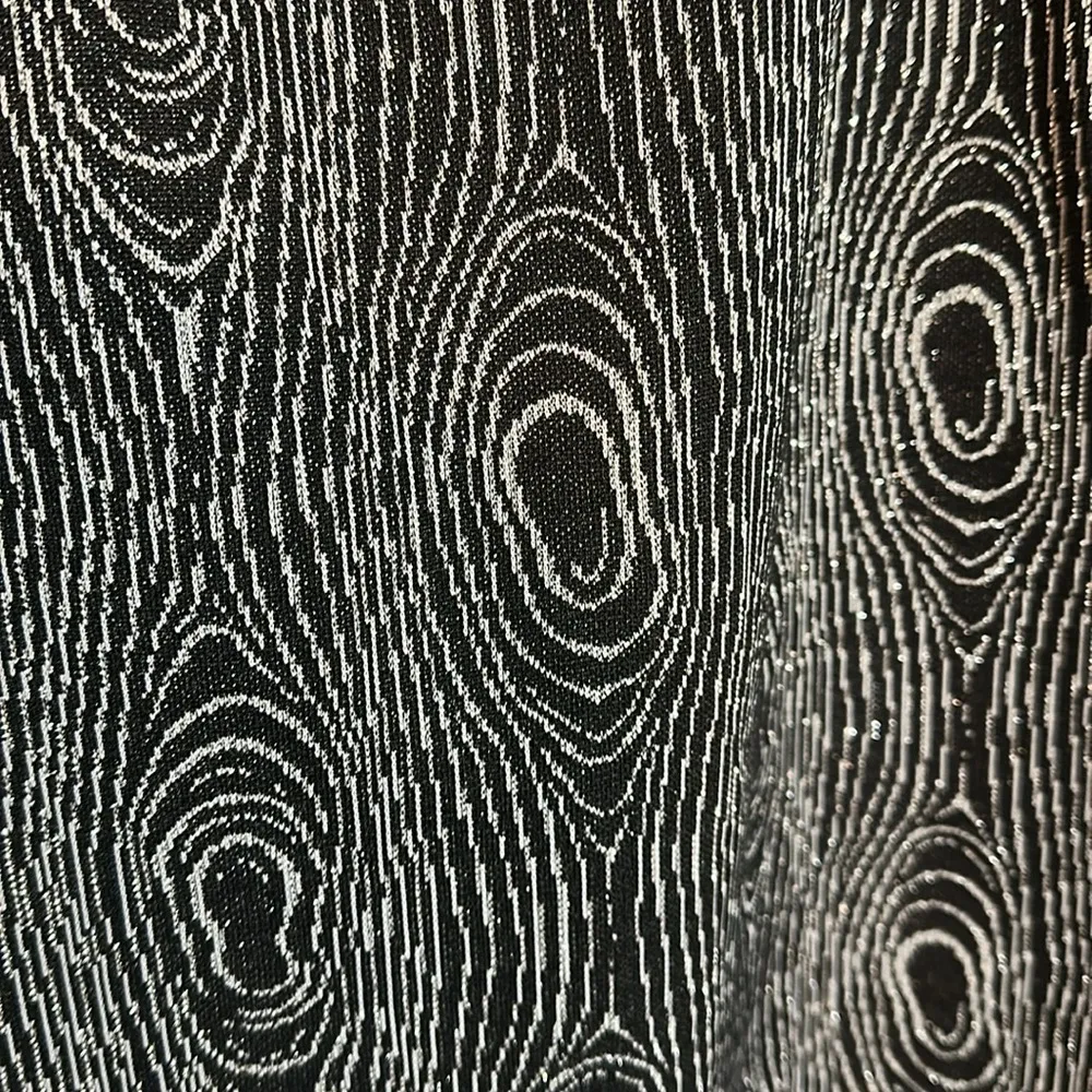 Kristina Fashions Vintage 1980s Black & Silver Metallic Belted Maxi Skirt 11/12 - Image 6