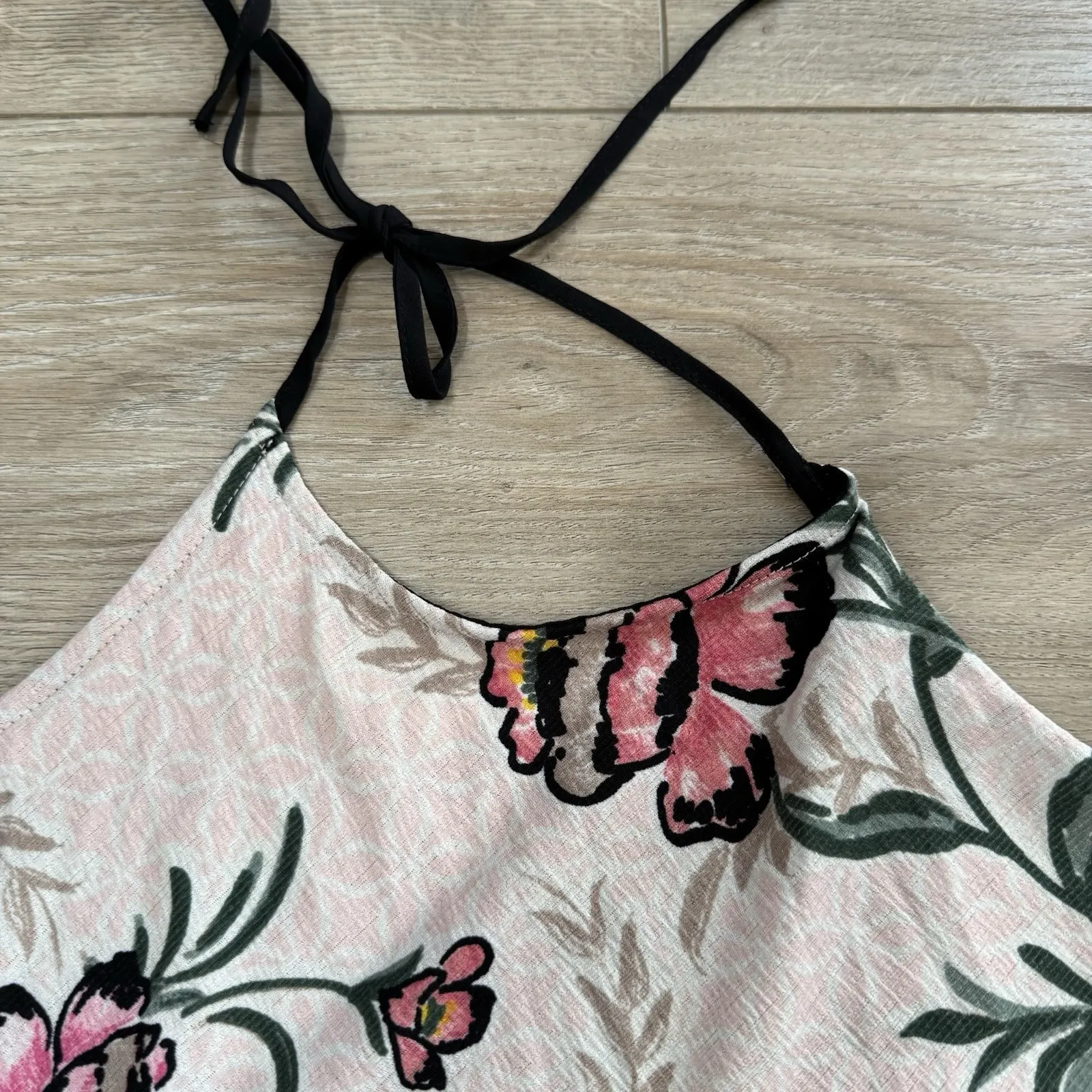 Meraki Women's Halter Neck‎ Tank Top Floral Size Large - Image 2