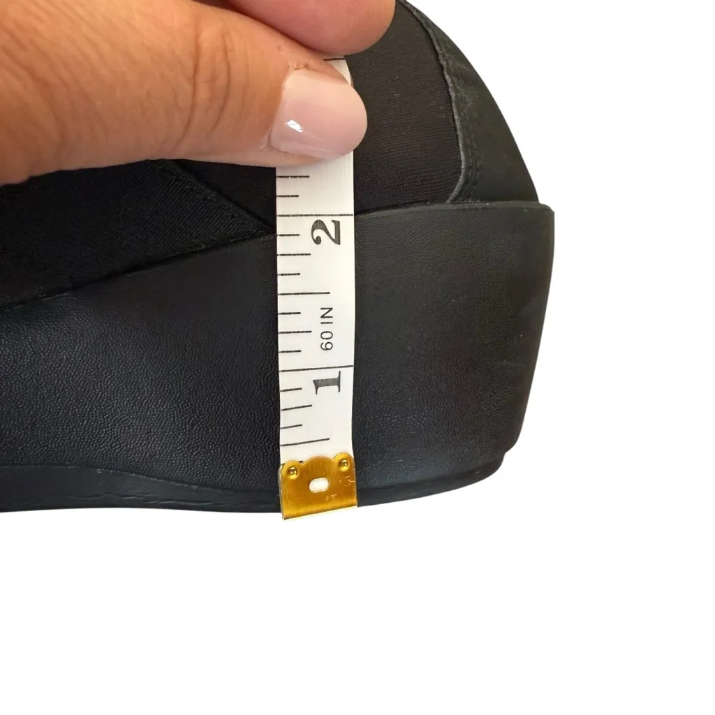 Crocs Womens 9 Busy Day Dual Comfort Black Stretch Wedge Shoes Work Office Comfy - Image 9