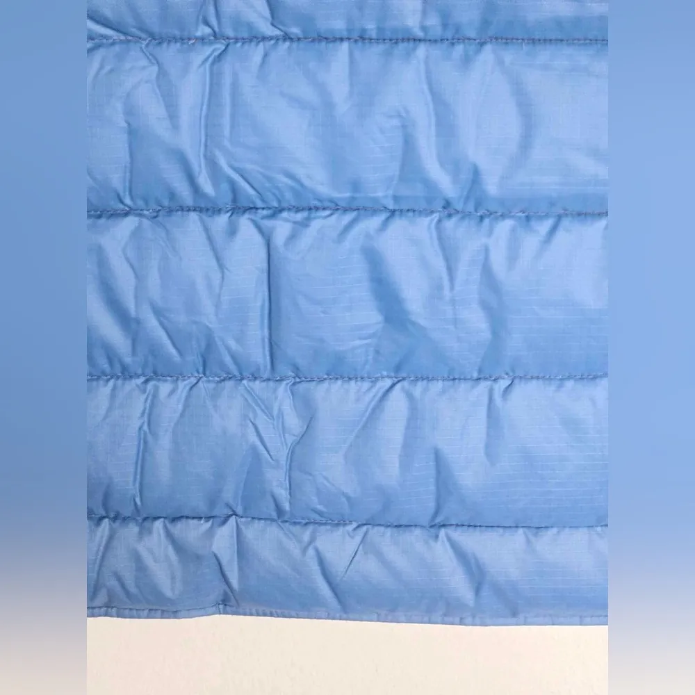 Vintage 1970s L.L. Bean Blue Down Puffer Snap Button Vest size small - Image 7