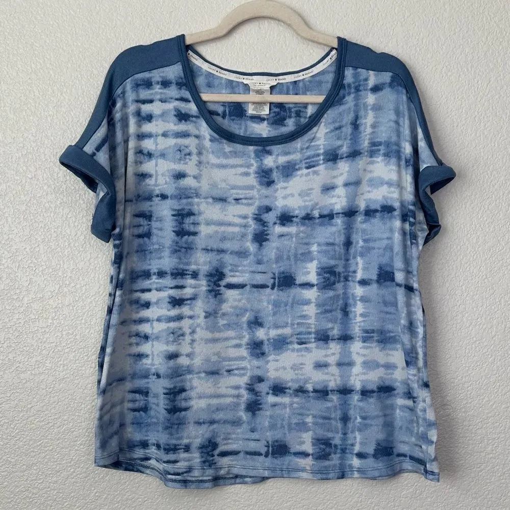 Lucky Brand Tie Dye Short Sleeves Very Soft Pajama Set, Sz XXL - Image 4
