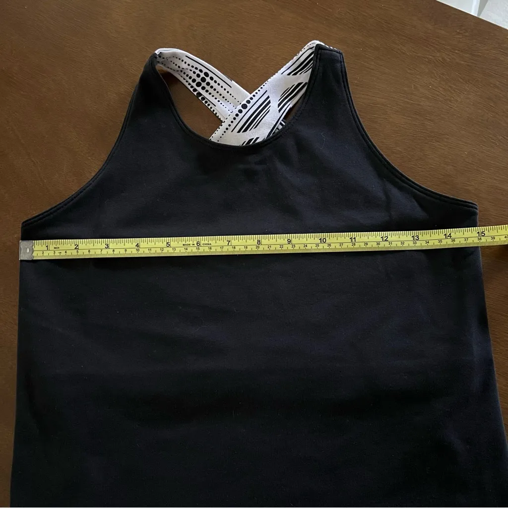 Lululemon Athletica Womens Black White Yoga Gym Crisscross Gym Yoga Tank Top - Image 4