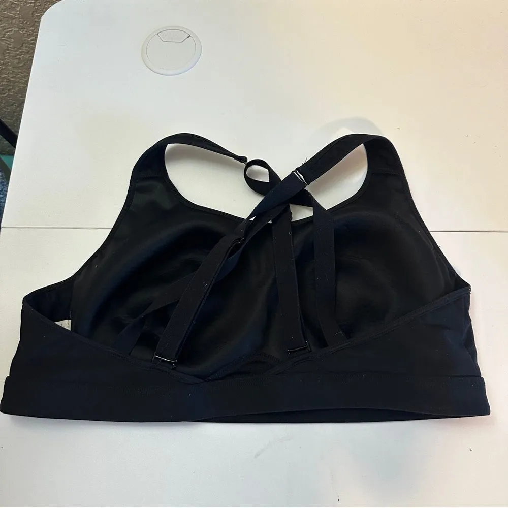 Avia Sports Bra Women's XXL 18-20‎ Black Band Strappy RN# 15741 - Image 7