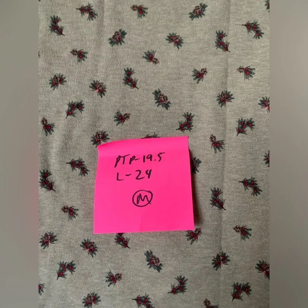 Christmas Turtleneck Long Sleeve Shirt Green Red Holiday Size S M - Image 7