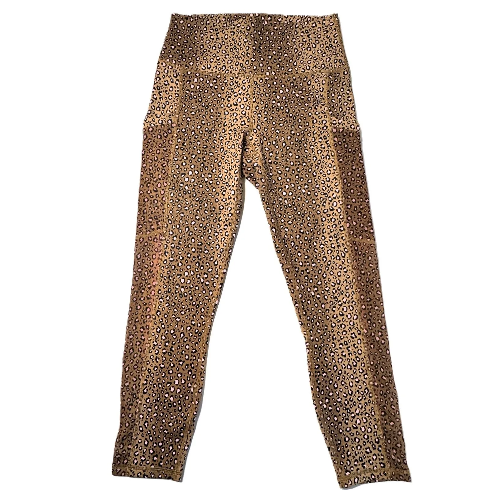 Fabletics Powerhold Capri Cropped Hoodie Set Womens XS Black Micro Leopard Mesh - Image 5