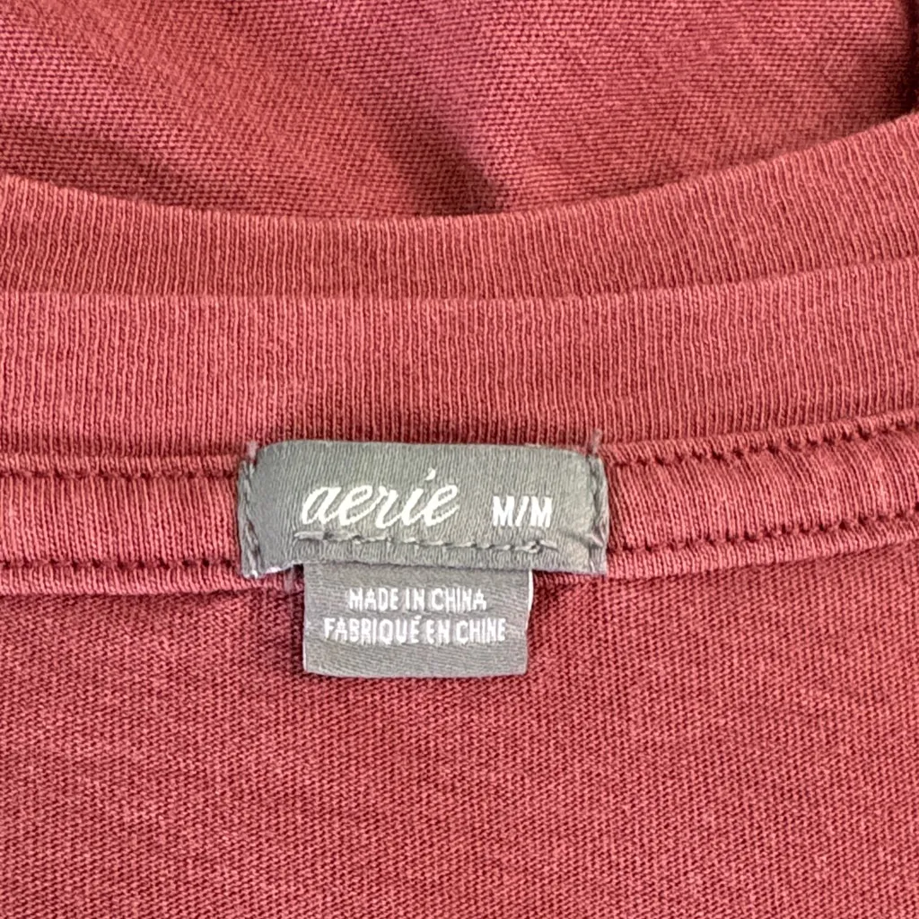 Aerie Dusty Rose Short Sleeve crop cut back Tee - Image 10