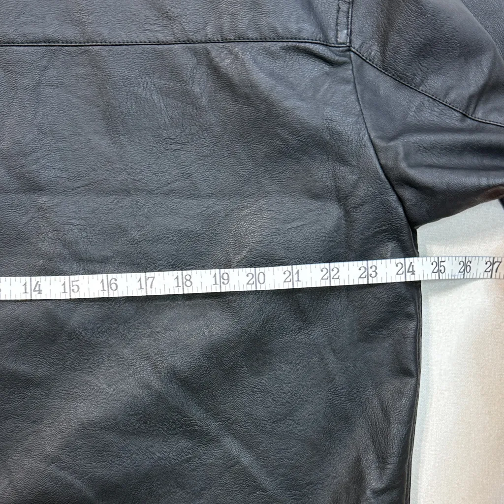 KanCan Midnight Black Leather Jacket Size XL - Image 7