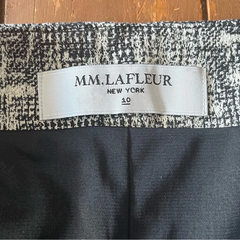 MM Lafleur Noho Pencil Skirt Womens 0 Black Crackle Print Tailored Ca - Image 3