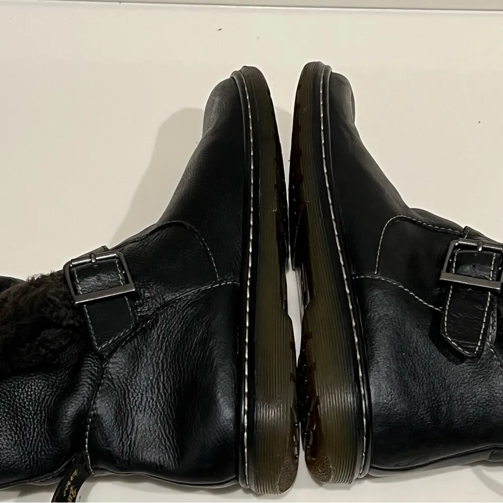 Dr. Martens Brielle Broadway ankle Boots,black, faux fur lining unisex 8L/7M - Image 4