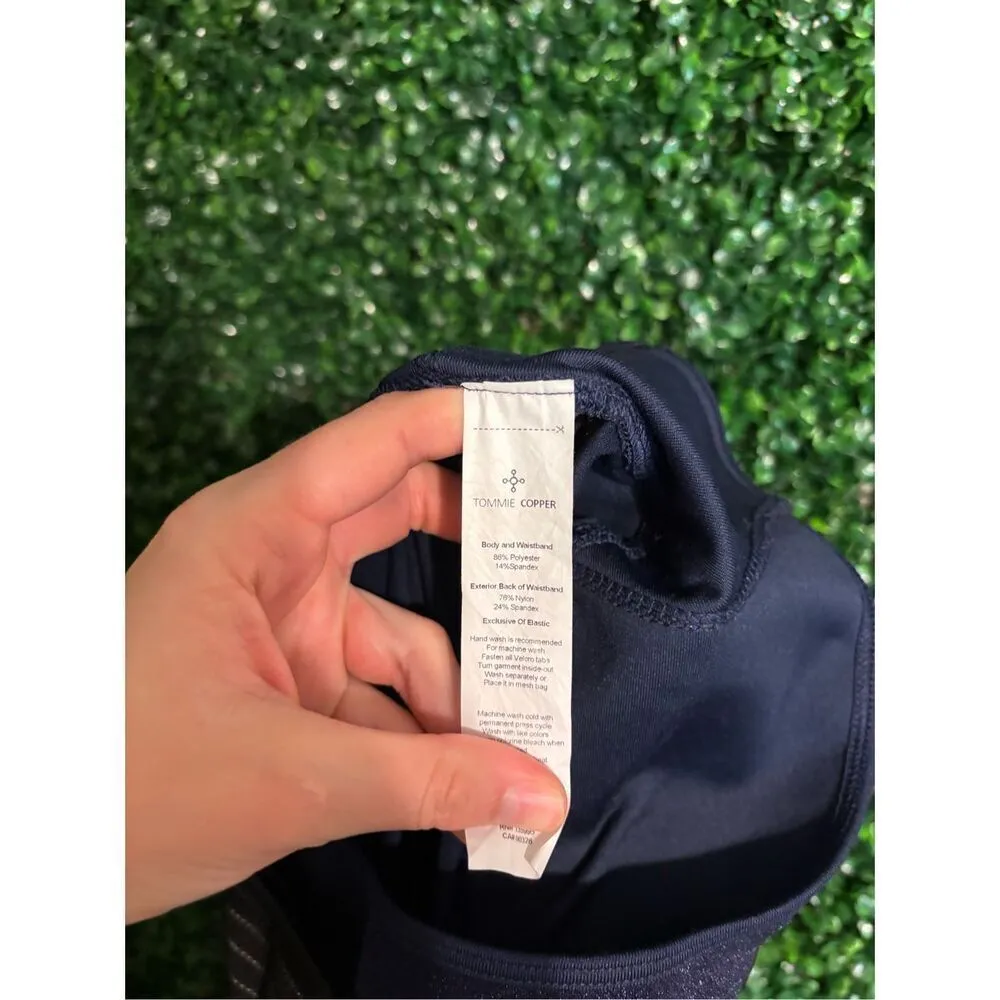 Tommie Copper Navy Blue 24" Lower Back Support Compression Leggings Sz Large - Image 4