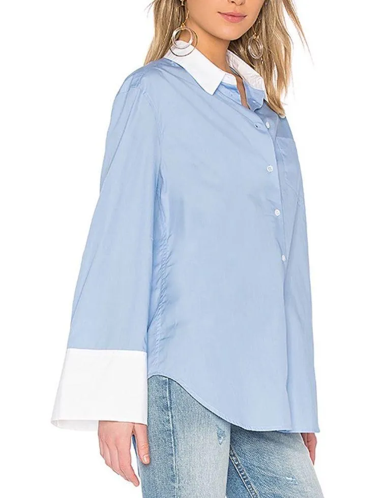 Equipment Clarke Top in Aerial Blue - Image 3